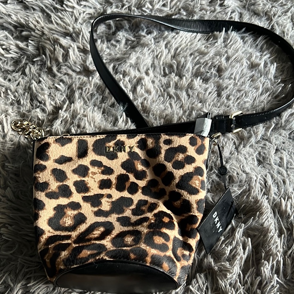 DKNY leopard hair bag